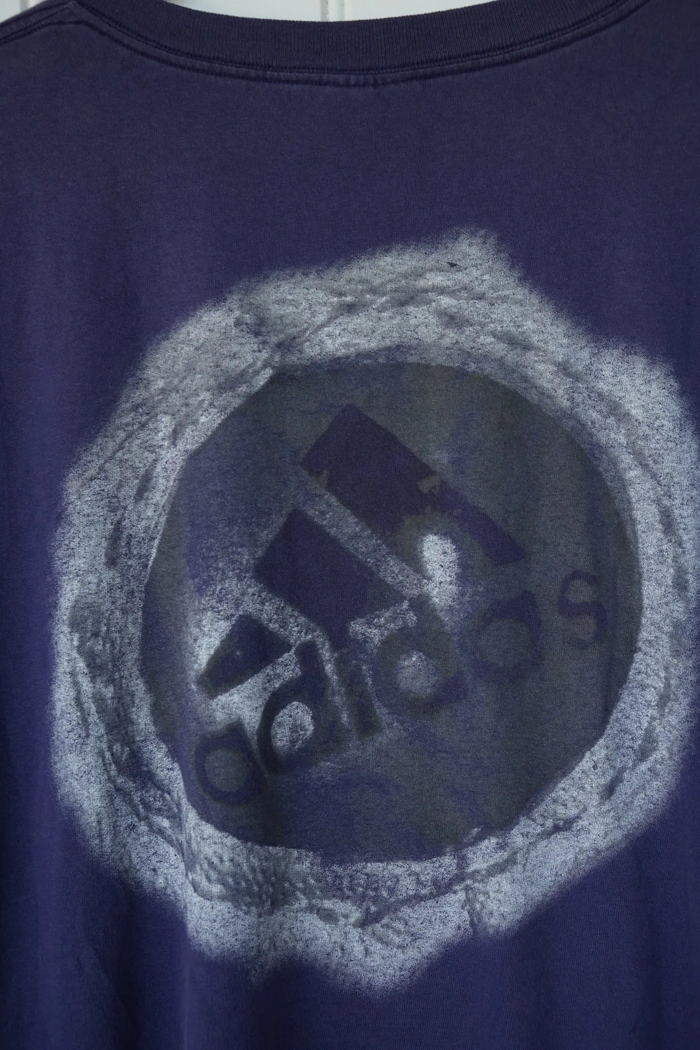 Vintage Adidas - Adidas Faded Navy Tee - 2XLarge