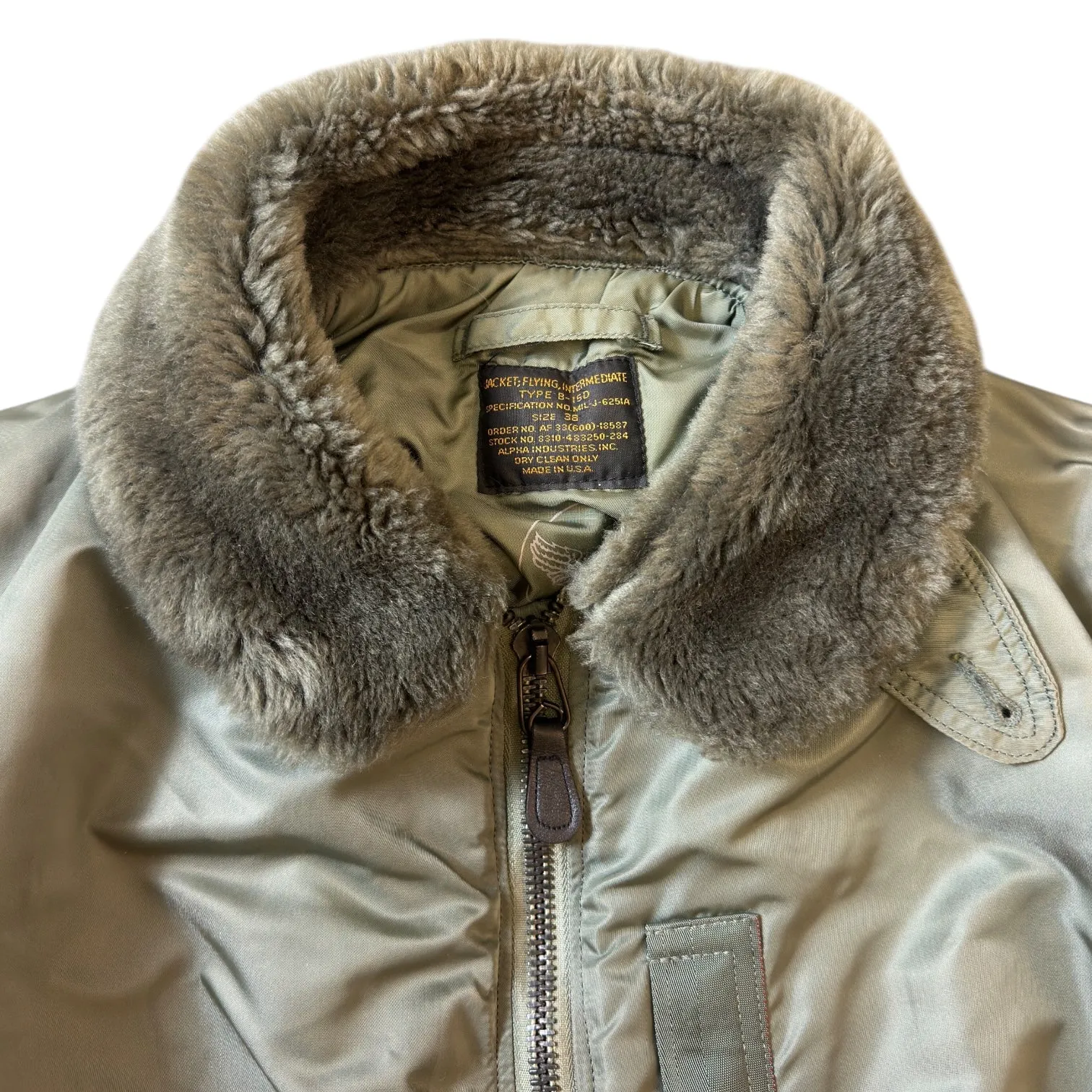 Vintage Alpha Industries B-15D USAF Flight Jacket