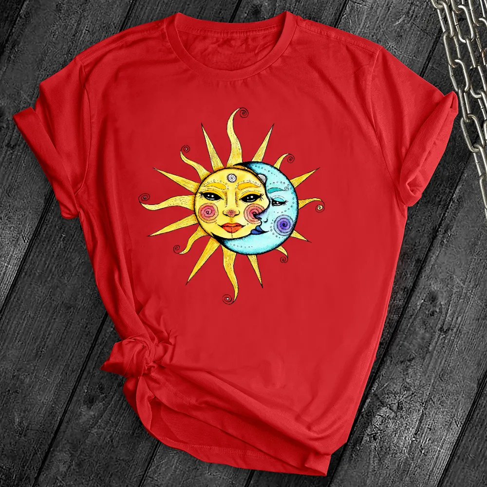 Vintage Celestial Sun & Moon Tee