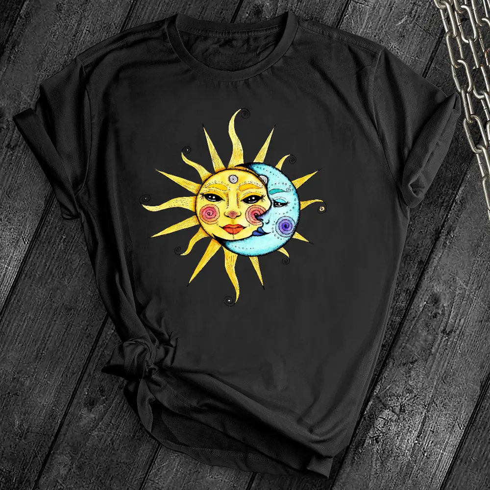 Vintage Celestial Sun & Moon Tee