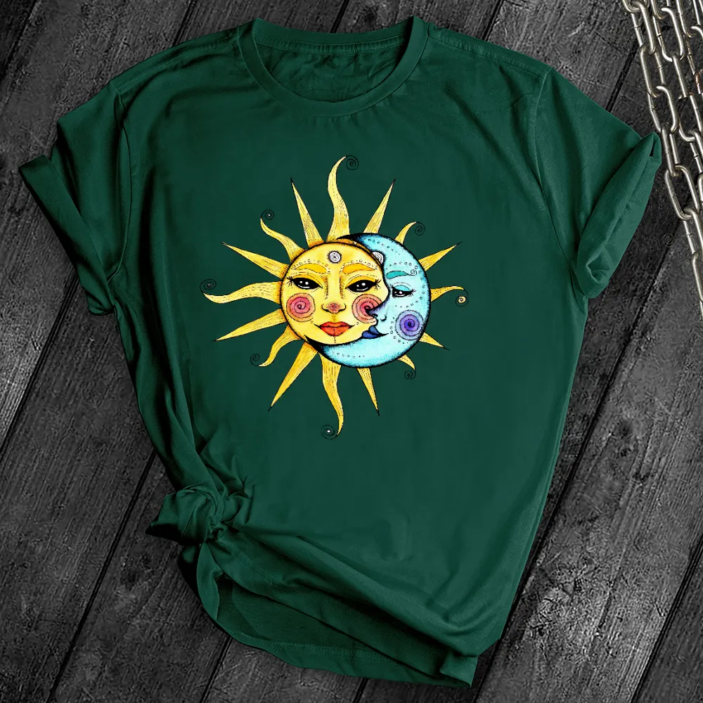 Vintage Celestial Sun & Moon Tee