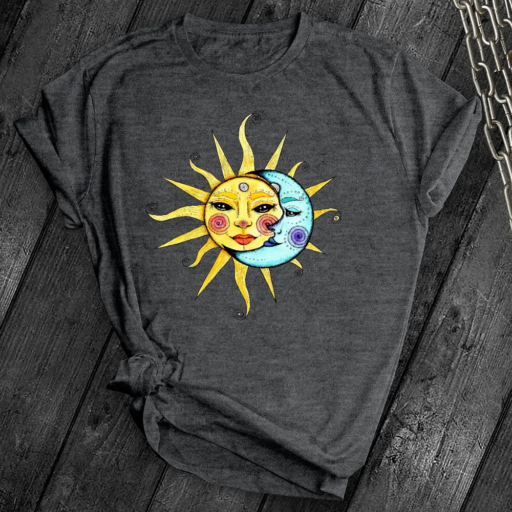 Vintage Celestial Sun & Moon Tee