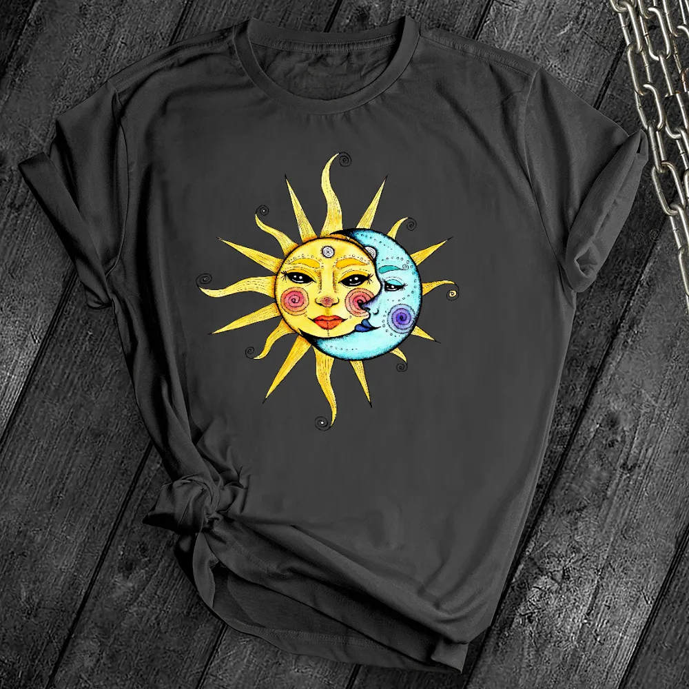 Vintage Celestial Sun & Moon Tee