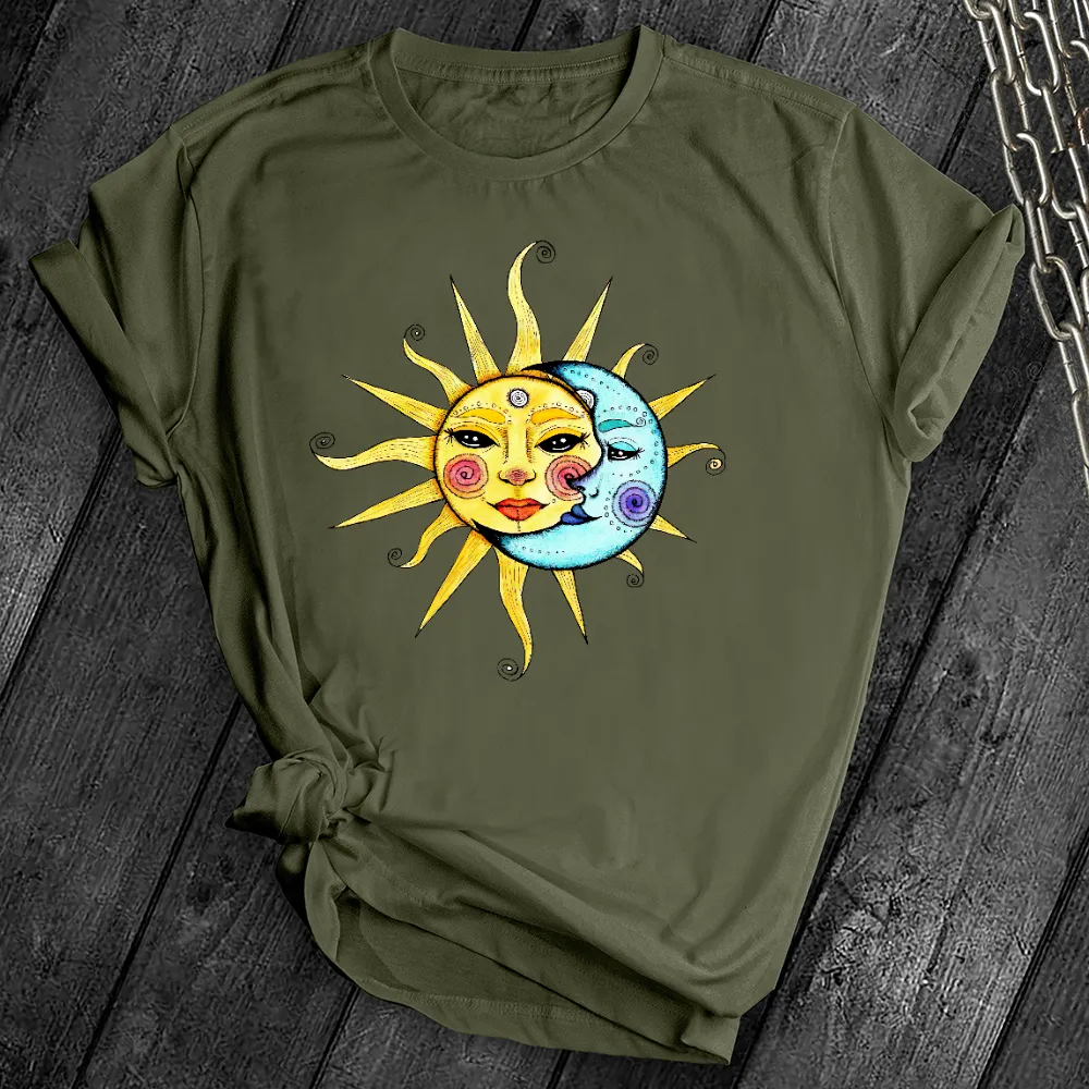 Vintage Celestial Sun & Moon Tee