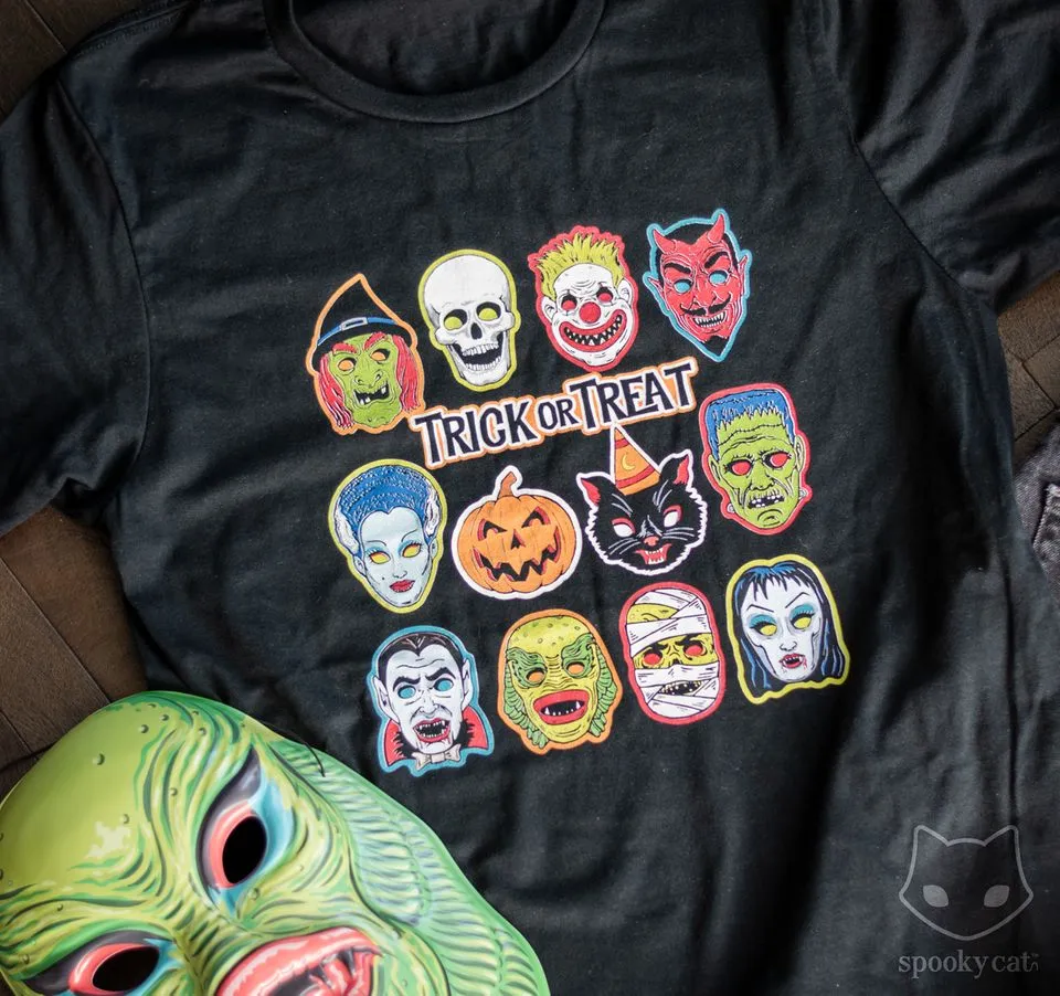 Vintage Halloween Masks T-Shirt