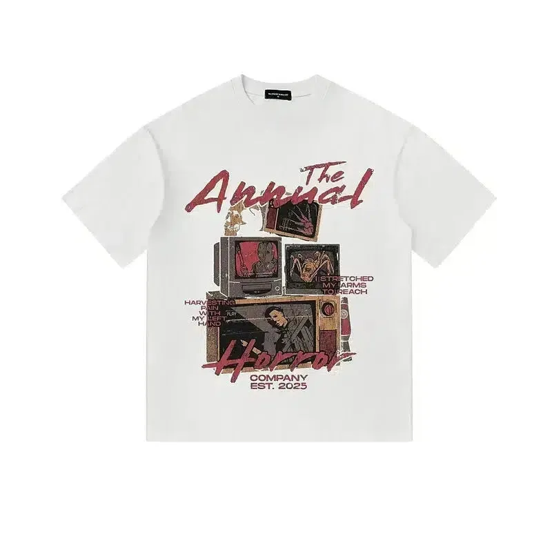 Vintage Print Crew Neck T-shirt