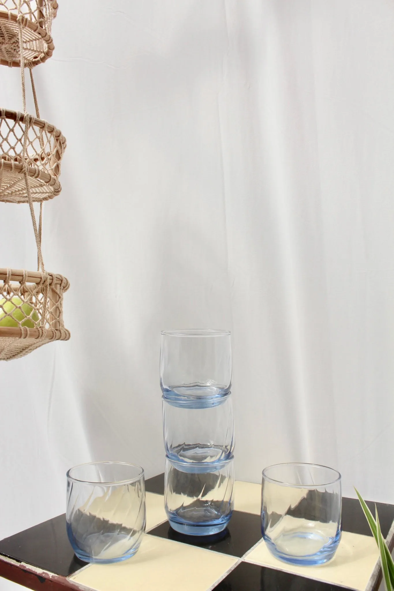 Vintage Sheer Cobalt Glasses (5)