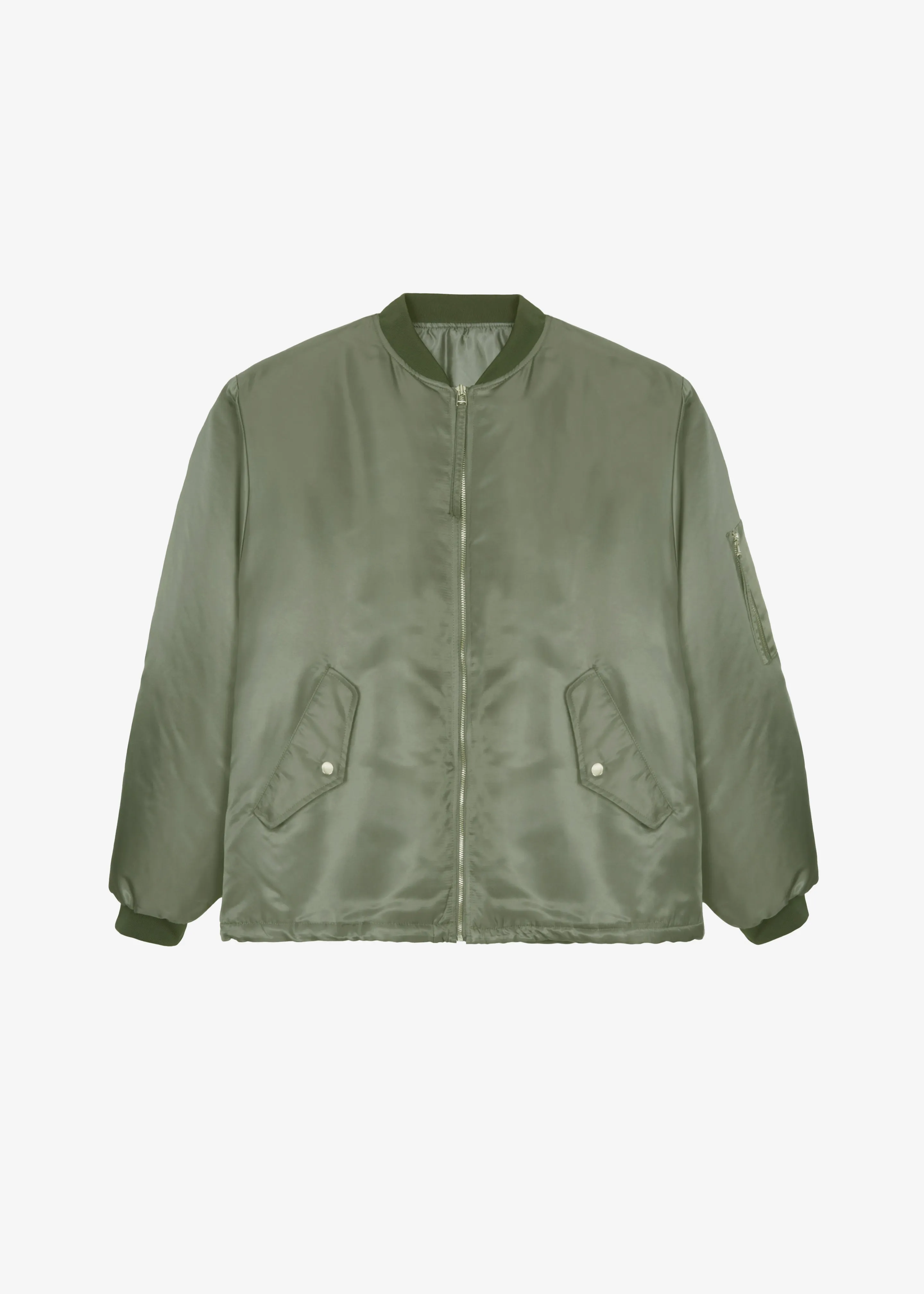Volme Padded Bomber Jacket - Khaki