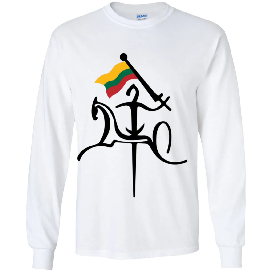 Vytis with Flag - Boys Youth Classic Long Sleeve T-Shirt