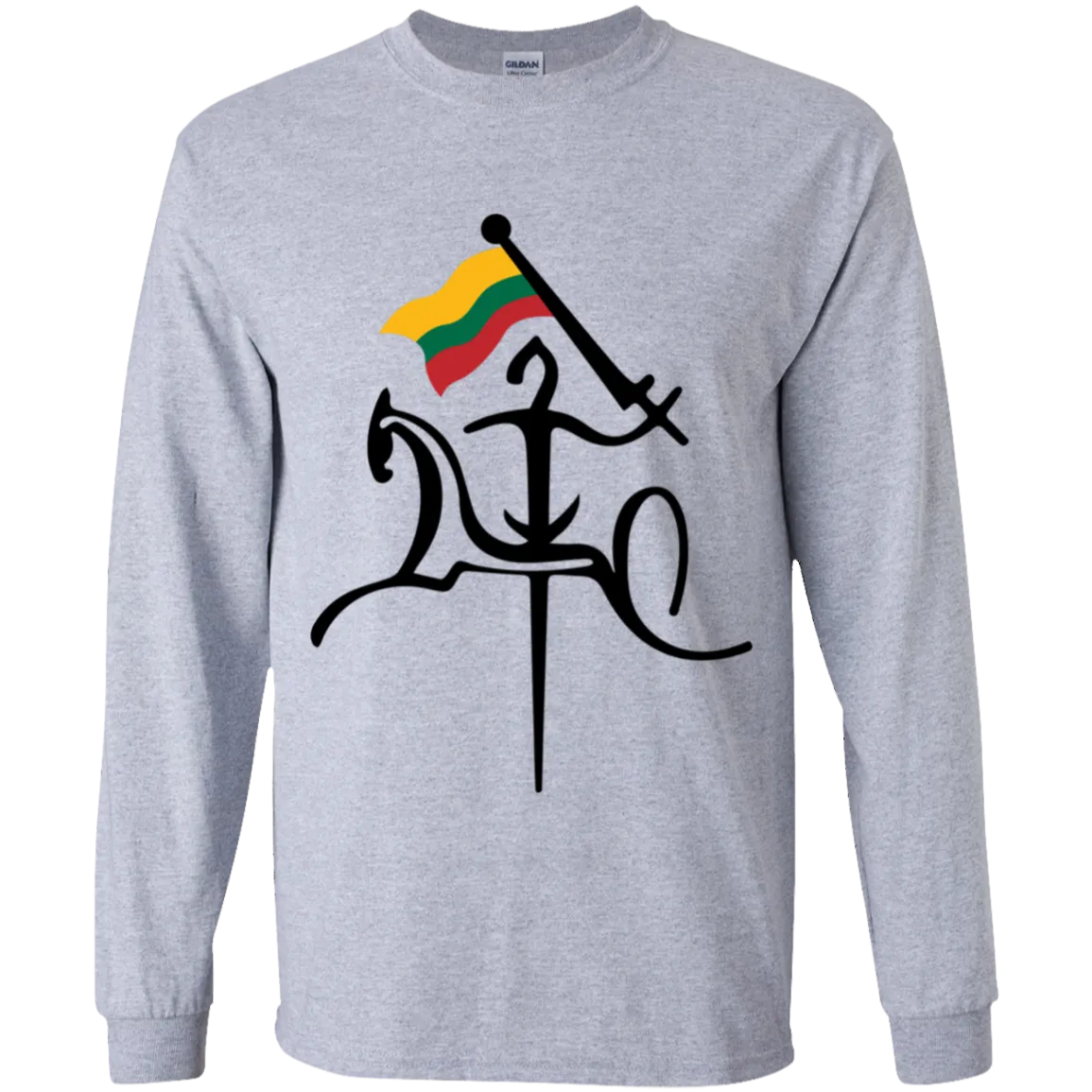 Vytis with Flag - Boys Youth Classic Long Sleeve T-Shirt