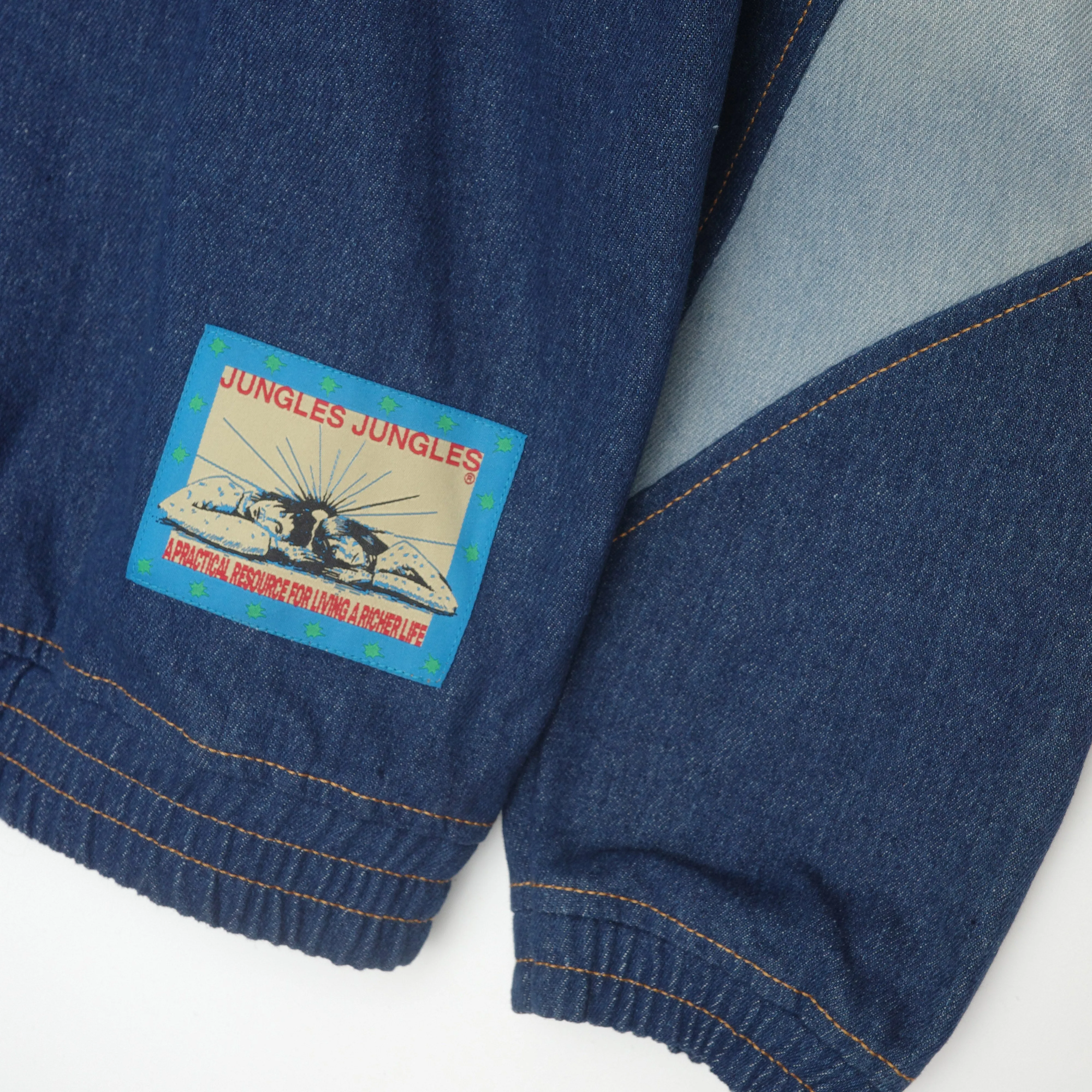 Wavy Denim Zip Hoodie