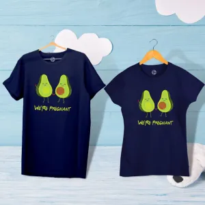 We Are Pregnant - Pregnancy Announcement Maternity Photo Shoot Couple T-Shirt