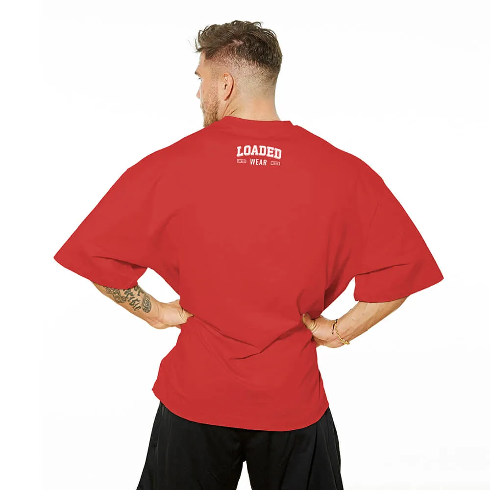 We Don't Give A Fuck Oversize Tee - Red
