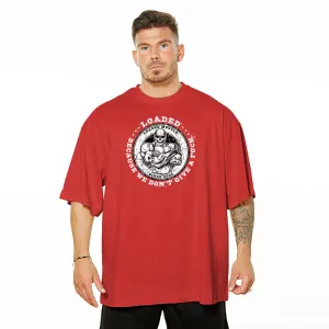 We Don't Give A Fuck Oversize Tee - Red