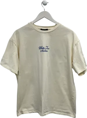 White Fox Cream 13th Avenue Oversized T Shirt UK M/L