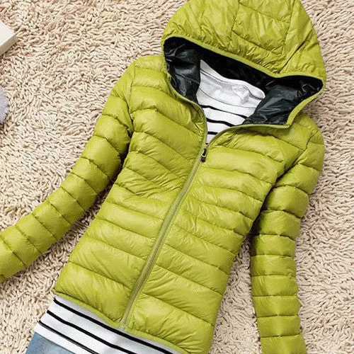 Winter Jacket Women Cotton Down Parka Hooded Women's Coat Casual Slim Down & Parkas Solid Basic Women's Jacket Long Sleeve Coat