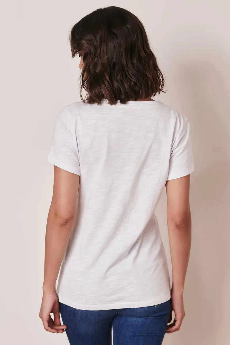 Woman's T-Shirt Embroidered Deer