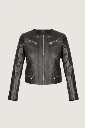 Women's Elegant Fashion Leather Jacket
