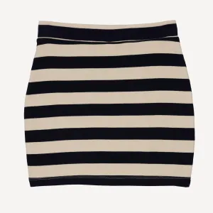 Womens Stripe Skirt - Night Sky / Fog