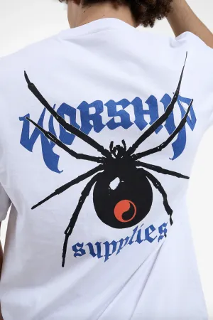 WORSHIP SUPPLIES ARACHNID POCKET TEE - WHITE