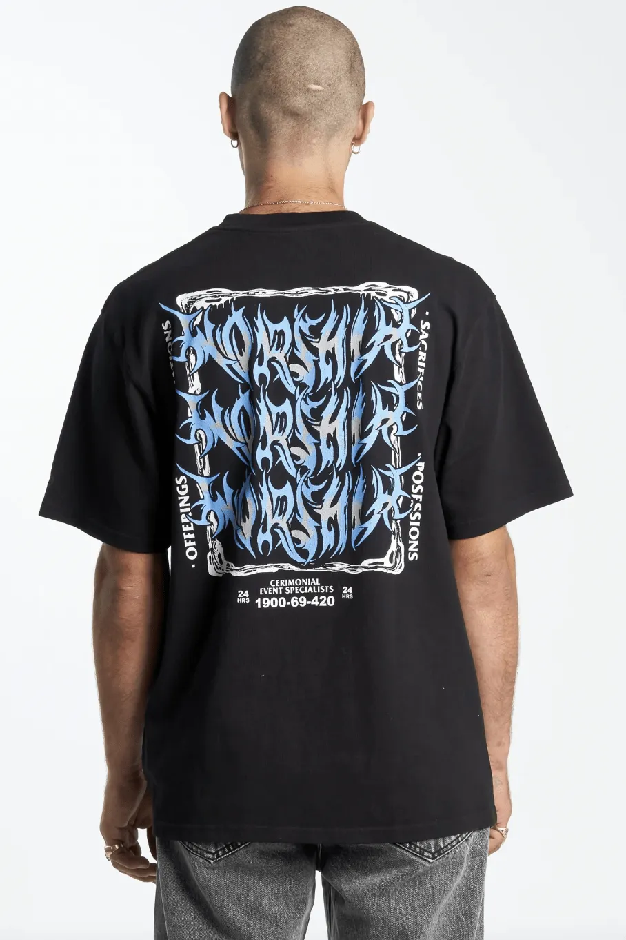 WORSHIP SUPPLIES CEREMONIAL TEE - BLACK