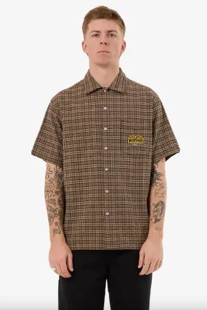 WORSHIP SUPPLIES LAVISH SHORT SLEEVE SHIRT - BROWN