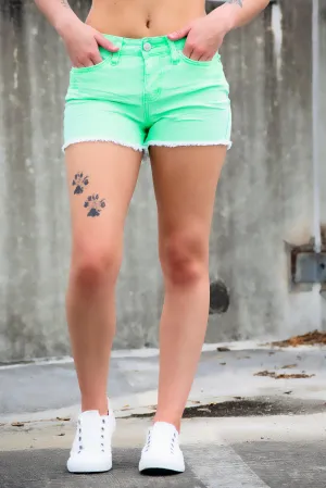 YMI Highlighter Shorts- Lime