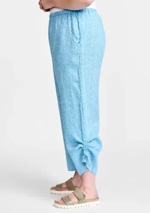 Zen Pant With Elastic Waist Ocean Yarn Dye