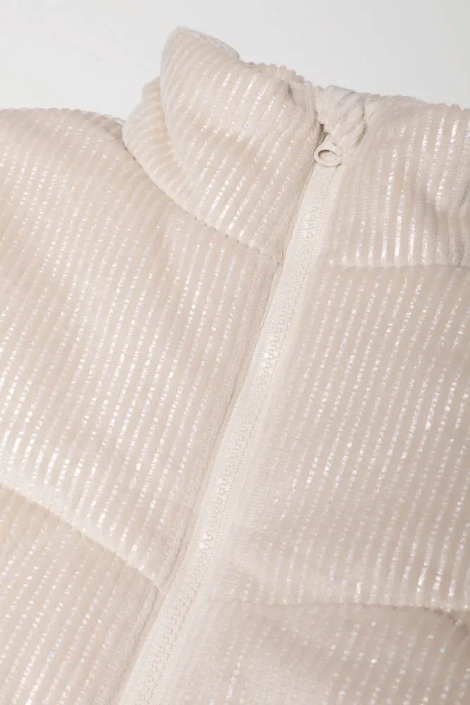 Zip Through Padded Jacket Natural