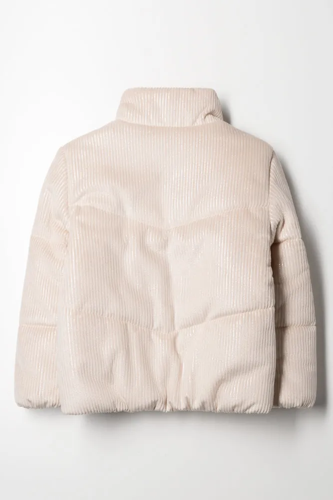 Zip Through Padded Jacket Natural