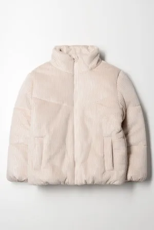 Zip Through Padded Jacket Natural